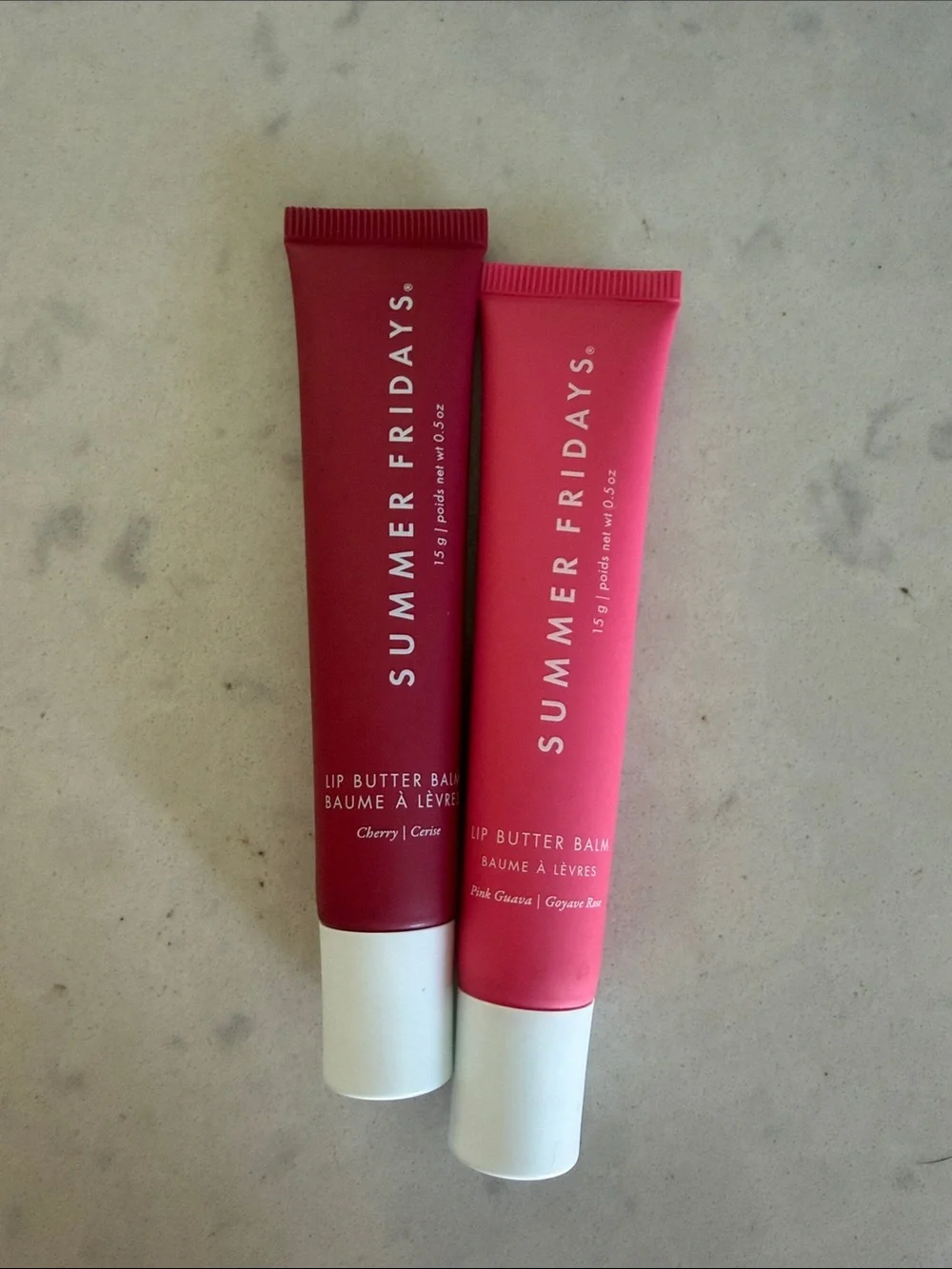 Summer Fridays Lip Butter Balm Duo - Cherry & Pink Guava (red, pink)